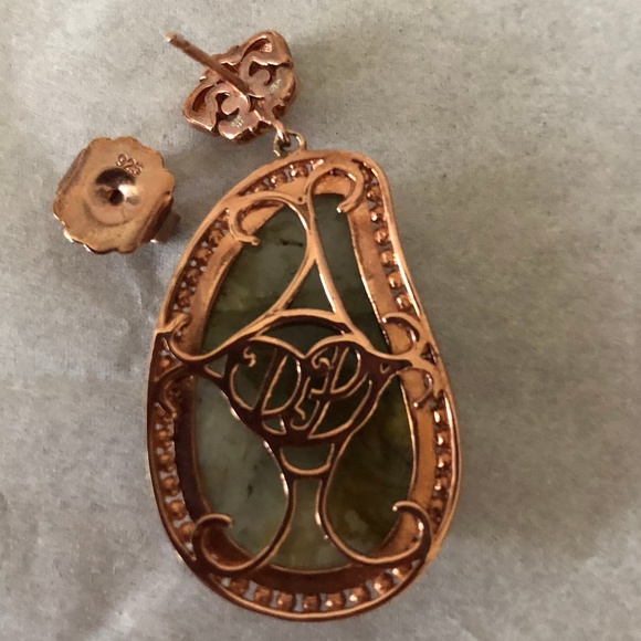 Dallas Prince Rose Gold SS Labradorite earrings - Picture 4 of 8